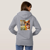 Pull À Capuche Wag More, Bark Less - La devise d’un chien heureux (Dos entier)