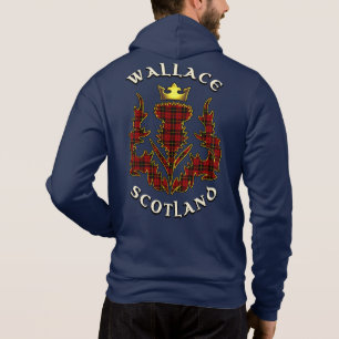 Pull À Capuche Wallace Clan Badge & Tartan avec devise