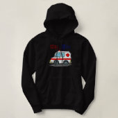 Pull À Capuche Wee Woo Boo Bus Ambulance Funny EMS EMT Parame (Design devant)