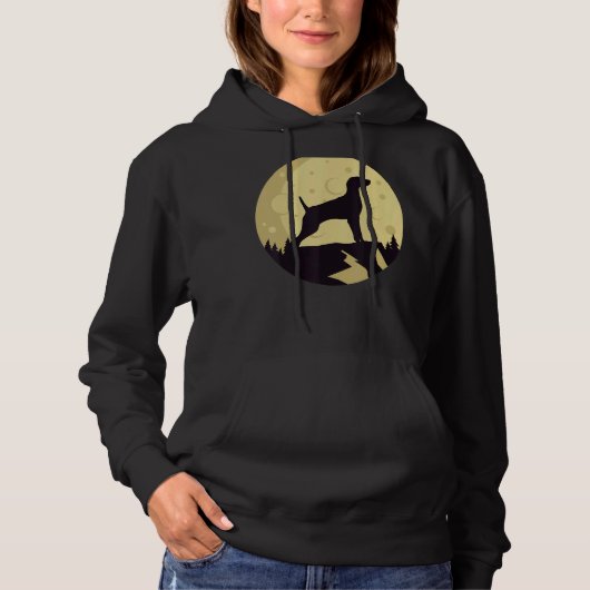 Pull À Capuche Weimaraner Chien Retro 3 (Devant)
