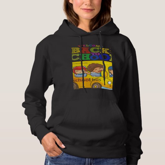 Pull À Capuche Welcome Back To School  School Bus Driver Mens Boy (Devant)
