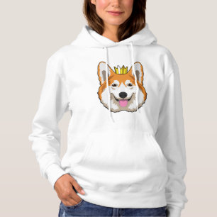 Pull À Capuche Welsh corgi with Crown