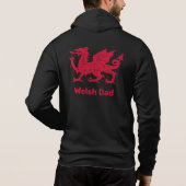 Pull À Capuche Welsh Dad, Red Dragon & Wales, flag / Cymru (Dos)