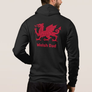 Pull À Capuche Welsh Dad, Red Dragon & Wales, flag / Cymru