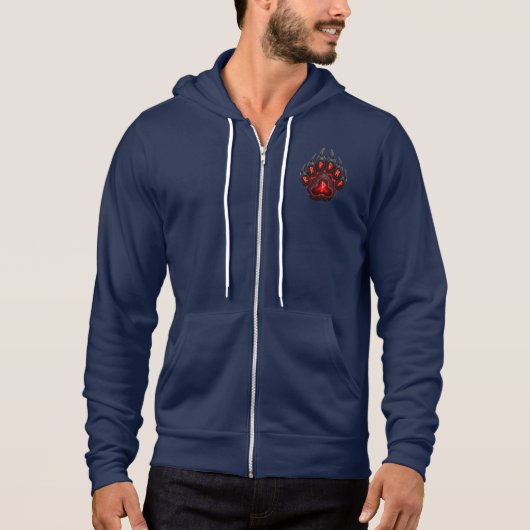 Pull À Capuche Werewolf Warrior Hoodie – Hyper Realistic Art (Devant)