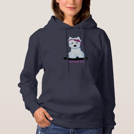 Pull À Capuche Westie Fleur (Devant)