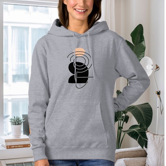 Pull À Capuche Women's Gray Sweatshirt - Minimalist, Elegant
