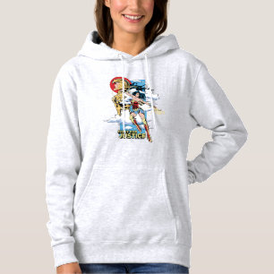 Pull À Capuche WW84   Combattez Pour Justice Wonder Woman Retro C