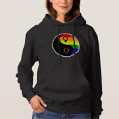 Pull À Capuche Ying Yang Rainbow Gay Lgbt Pride Support (Devant)