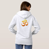 Pull À Capuche Yoga double face Om Mantra Symbole Or Soleil Femme (Dos entier)