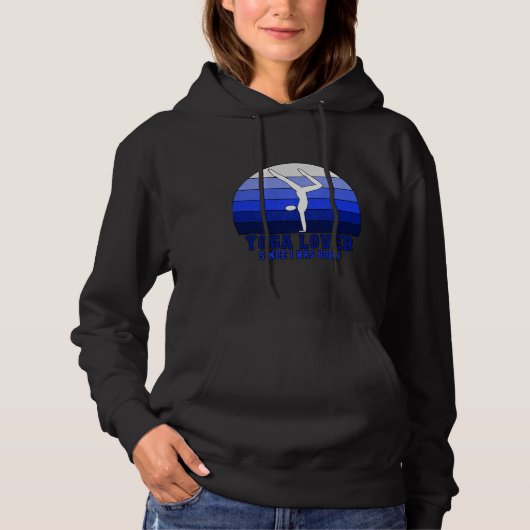 Pull À Capuche Yoga Retro Depuis Ma Naissance (Devant)