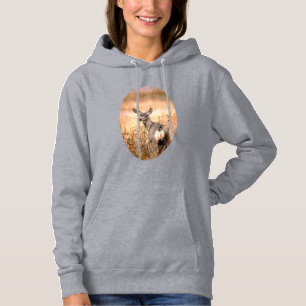 Pull À Capuche Young Deer en Fleur sauvage avec Grungy Texture Ar