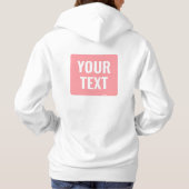 Pull À Capuche Your Custom Text Name Womens Front And Back Print (Dos)