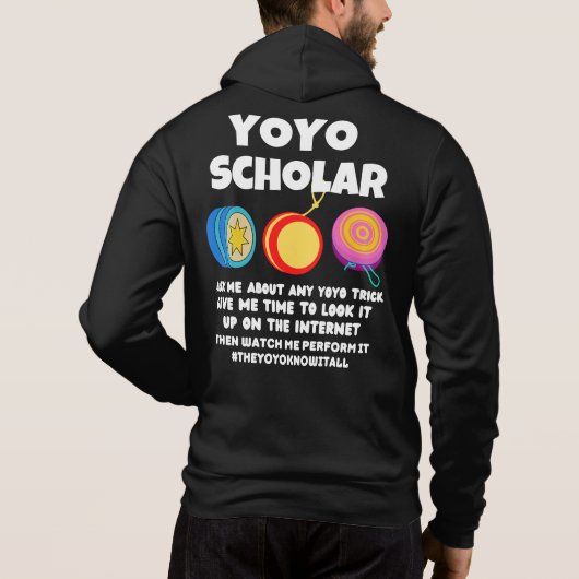 Pull À Capuche Yoyo érudit vous savez tout (Dos)