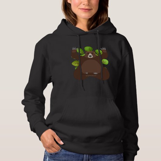 Pull À Capuche Zen Meditating Bear Forest Loving Kindness Medita (Devant)