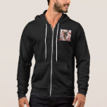 Pull À Capuche Zip de texte et de photos personnalisées<br><div class="desc">Sweat - shirt à capuche postal photo et texte personnalisé</div>