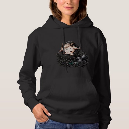 Pull À Capuche Zodiaque Kawaii Neos Capricorne (Devant)