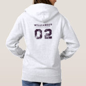 Pull À Capuche Zone personnalisée Lacrosse Team Club Nom Numéro d (Dos)