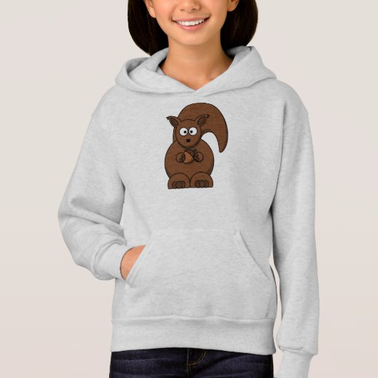 Pull de capuche avec un motif d'écureuil (Devant)