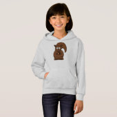 Pull de capuche avec un motif d'écureuil (Devant entier)