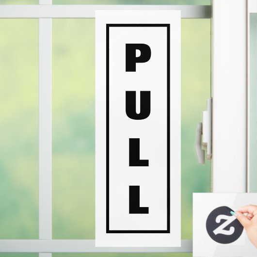 Pull Deur Bord, Raamsticker (Huis)