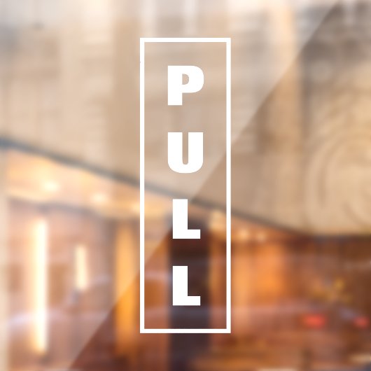 Pull Deur Bord, Raamsticker (Vel 2)