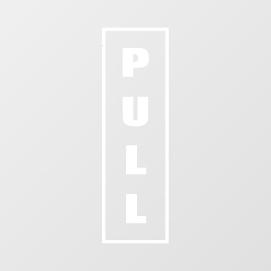 Pull Deur Bord, Raamsticker (Vel)