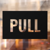 PULL deurteken, zwart/wit, doe-het-zelf, gedeeltel Raamsticker (Vel 2)