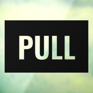 PULL deurteken, zwart/wit, doe-het-zelf, gedeeltel Raamsticker