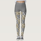 Pulled Bubble Fun / Zwart & Wit / Sepia / Leggings (Voorkant)