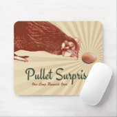 Pullet verrast onze Coop Runnetover Muismat (Met muis)