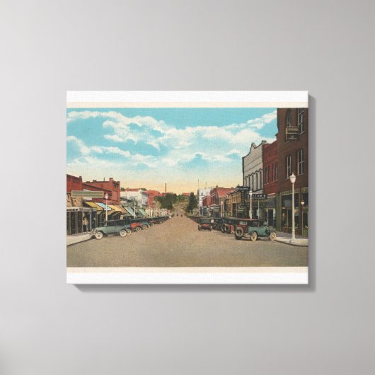 Pullman, WAView of Main StreetPullman, WA Canvas Afdruk (Voorkant)