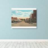 Pullman, WAView of Main StreetPullman, WA Canvas Afdruk (Insitu (Houten vloer))