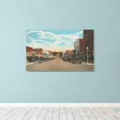 Pullman, WAView of Main StreetPullman, WA Canvas Afdruk (Insitu (Houten vloer))