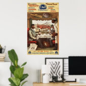 Pullmandinerwagen in de trein poster (Thuiskantoor)