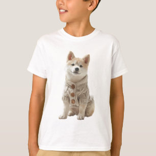 Pullover à boutons Shiba chiot Enfants