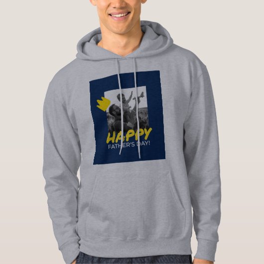 Pullover à capuche gris pour la fête des pères (Devant)
