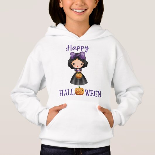 Pullover à capuche Happy Halloween princesse pullo (Devant)