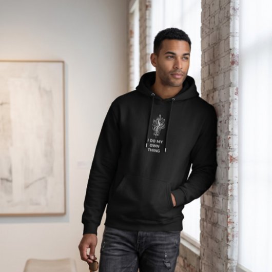Pullover à capuche noir urbain avec style minimali