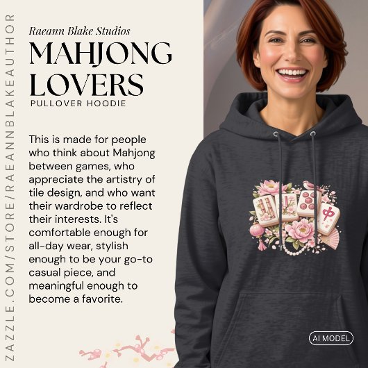 Pullover à capuche pour amateurs de Mahjong