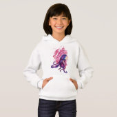 Pullover à capuche pour fille - Pieuvre (Devant entier)