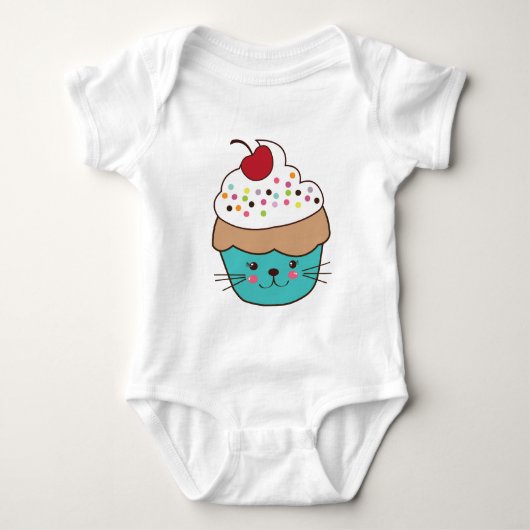 Pullover de bébé mignon de petit gâteau (Devant)
