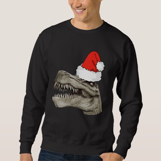 Pullover de chandail de Noël de Noël de T-Rex de (Devant)