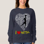 Pullover de net-ball de coeur d'amour de la (Devant)