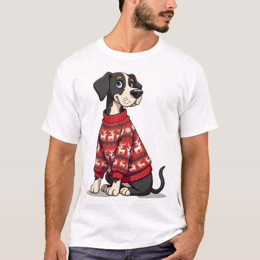 Pullover de Noël pour Grand Danois (Devant)