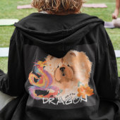 Pullover hoodie CHOW kunst op voor- en achterkant