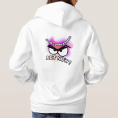 Pullover Hoodie: nu handelen (wit) (Achterkant)