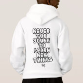 Pullover : Jamais trop jeune (blanc) (Dos)