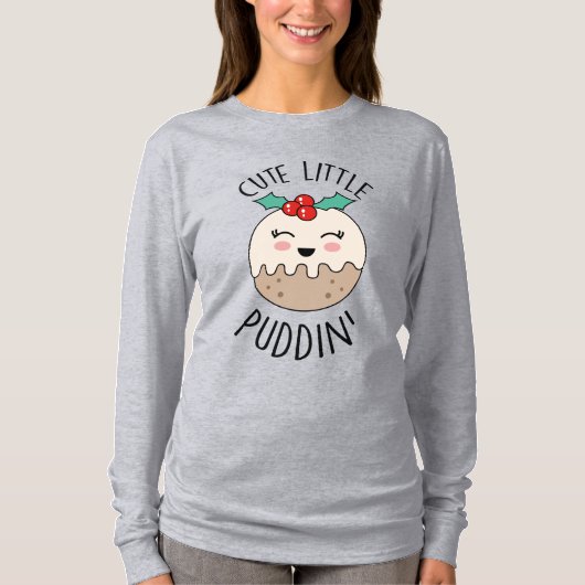 Pullover mignon de chandail de pudding de Noël de (Devant)