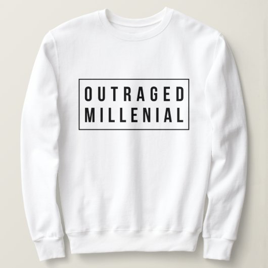 Pullover outragé de sweatshirt de slogan de (Design devant)